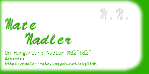 mate nadler business card